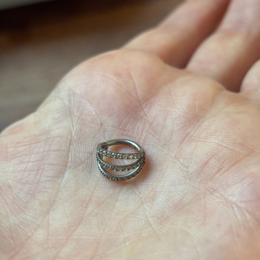 Titanium earring